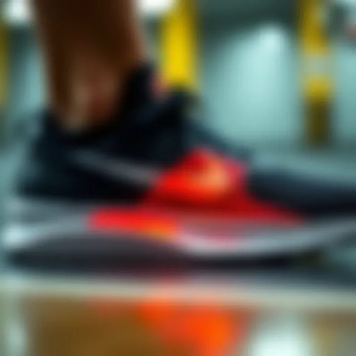 Close-up of Nike React Live shoe technology and cushioning system.