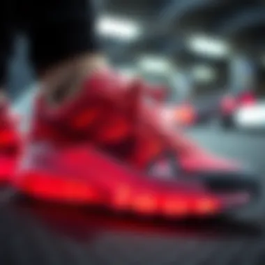 Close-up of innovative shoe technology in Nike products