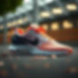 Dynamic design of Nike sports shoes showcasing innovation