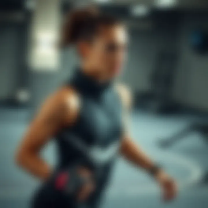 Athlete wearing Nike Tech Pembe during a workout session