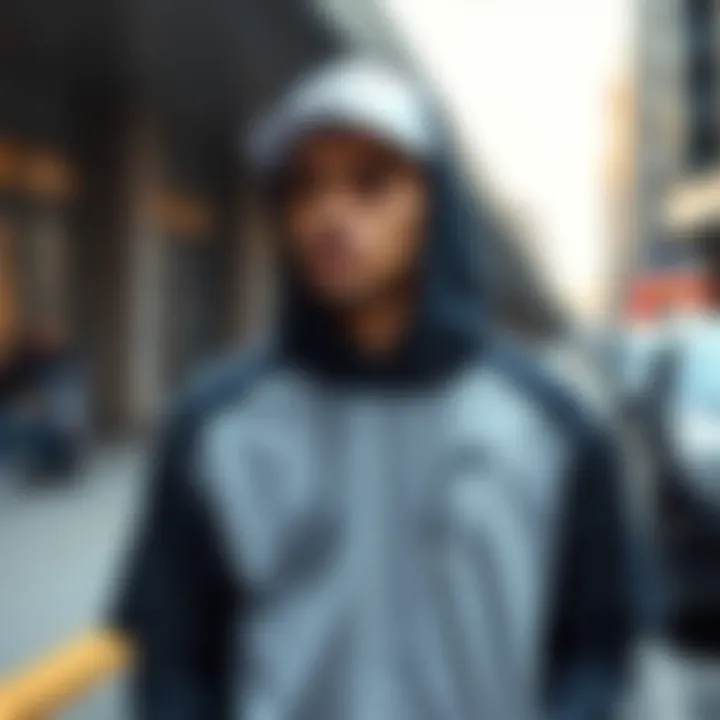 Stylish Nike Tech Pembe apparel showcased in an urban setting