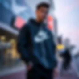 Stylish Nike Tech tracksuit displayed in an urban setting