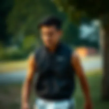 Nike vest in a sporty outdoor setting