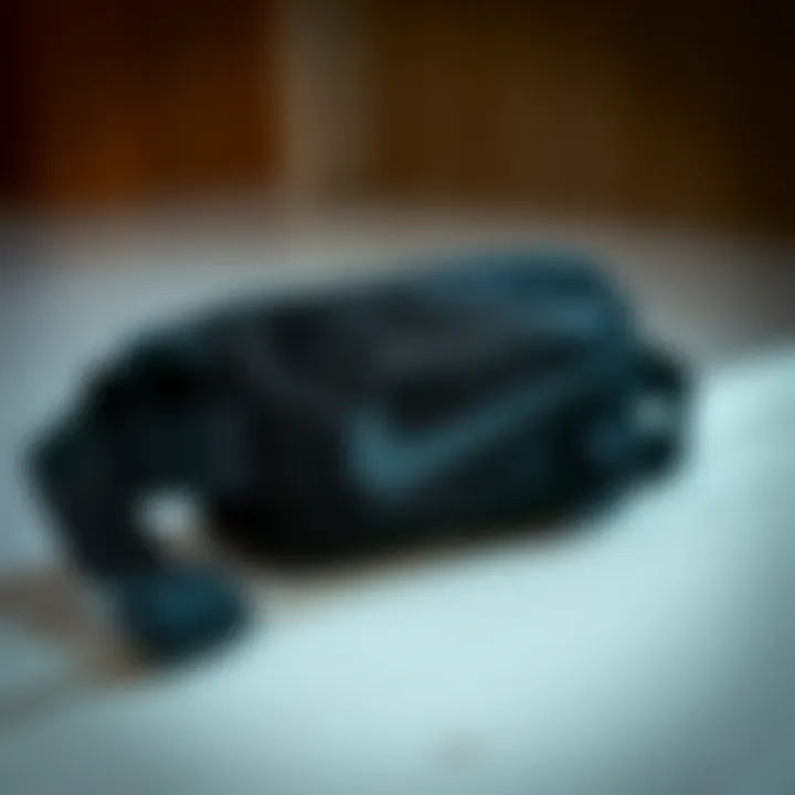 Close-up of Nike waist bag showcasing design details