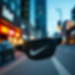 Fashionable Nike waist bag in an urban setting