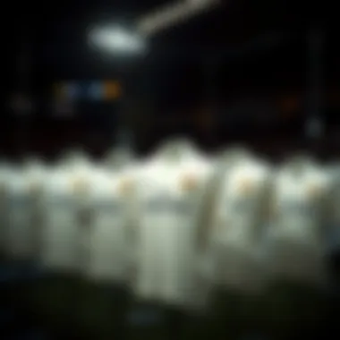 Display of different Real Madrid jersey designs over the years