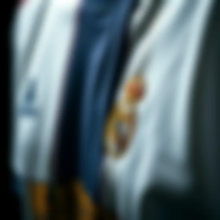 Detailed view of Real Madrid's unique fabric and stitching