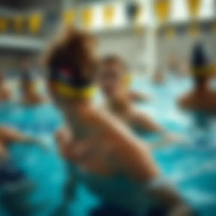 Group training session highlighting the community aspect of fin swimming