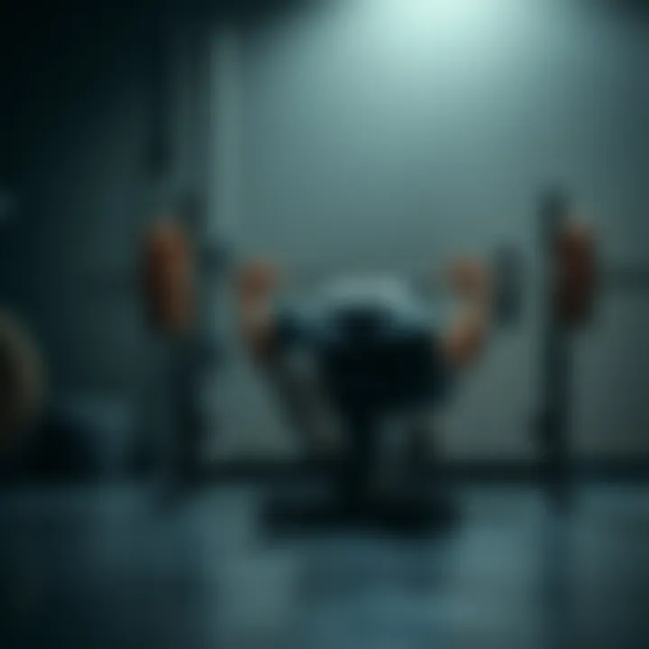 A bench press setup showcasing proper form