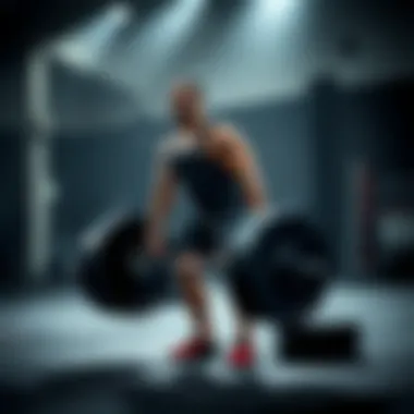 An athlete performing a deadlift