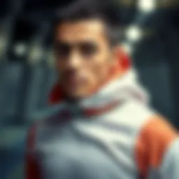 Dynamic athlete showcasing modern sports apparel