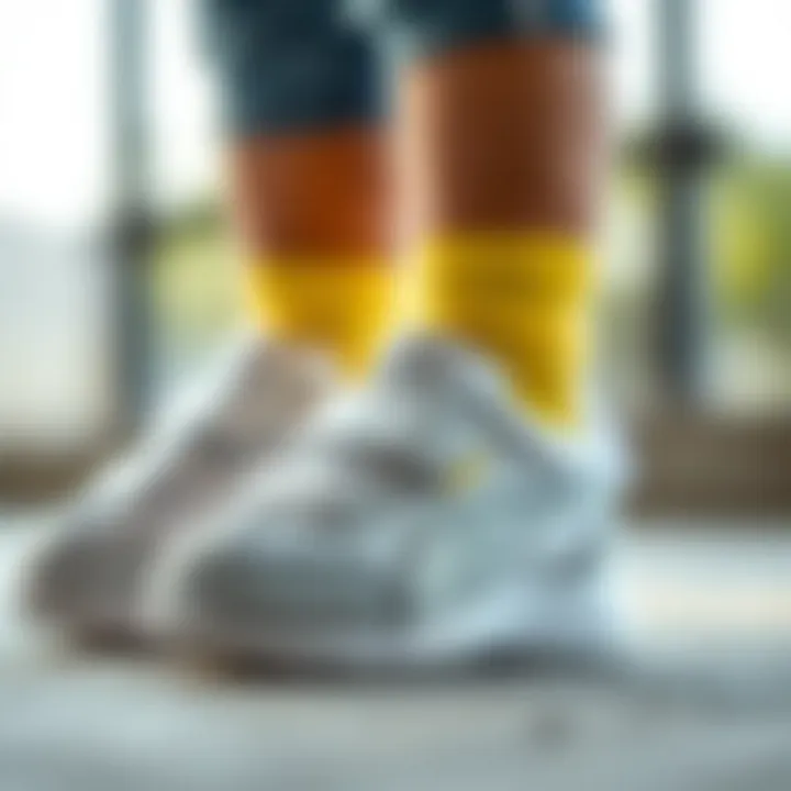 Close-up of Puma baby sports shoes showcasing comfort features