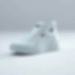 Stylish Puma white sneakers on a minimalist background