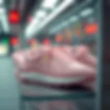 Elegant pink Puma sports shoes on display