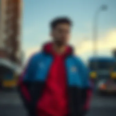 Casual styling with Puma Manchester City jacket in urban setting