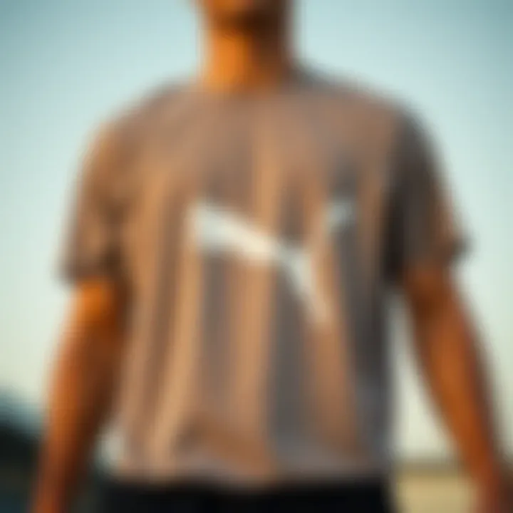 Stylish Puma t-shirt complementing active lifestyle