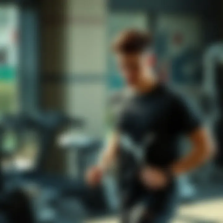 Athlete wearing Puma t-shirt during a workout