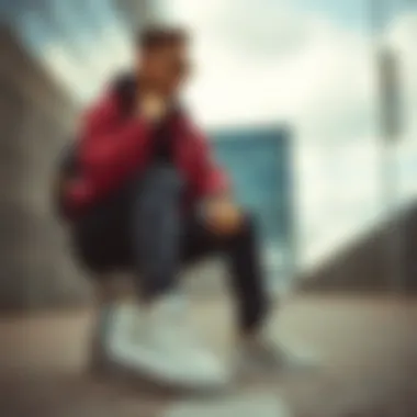 Fashionable outfit complemented by Puma Suede Mayu shoes