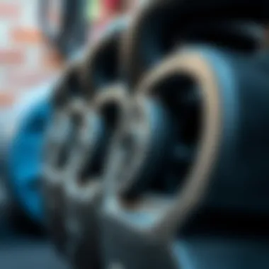 Close-up of high-quality cast iron weights showcasing their texture and finish.