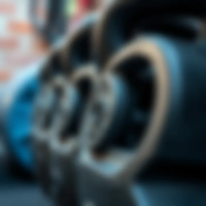 Close-up of high-quality cast iron weights showcasing their texture and finish.