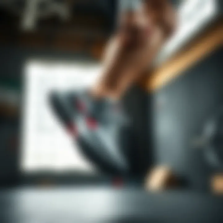 Athlete performing a dynamic workout wearing Reebok CrossFit sneakers