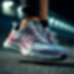 Dynamic running shoes showcasing performance features