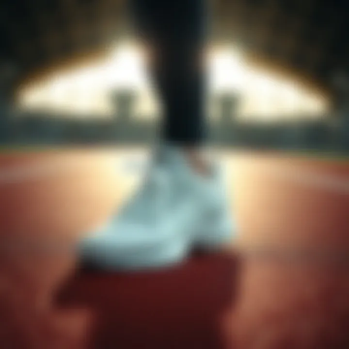 Reebok shoes on a fitness track highlighting functionality