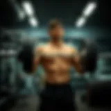 A person performing a resistance exercise using a barbell