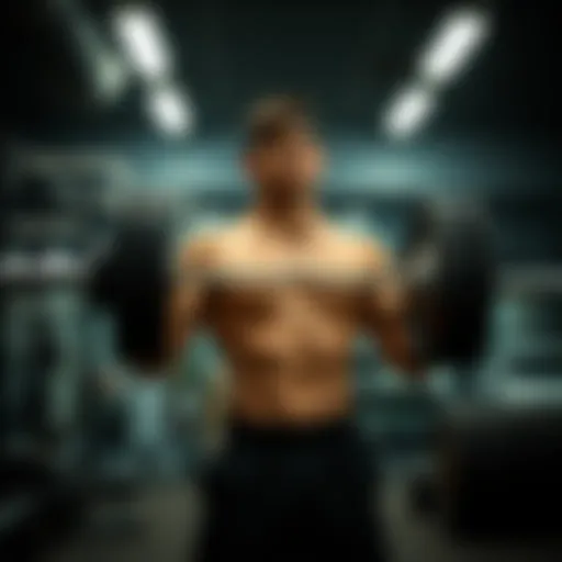 A person performing a resistance exercise using a barbell