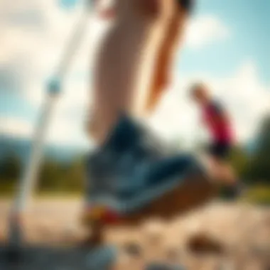 A child enjoying outdoor activities in Salomon shoes.