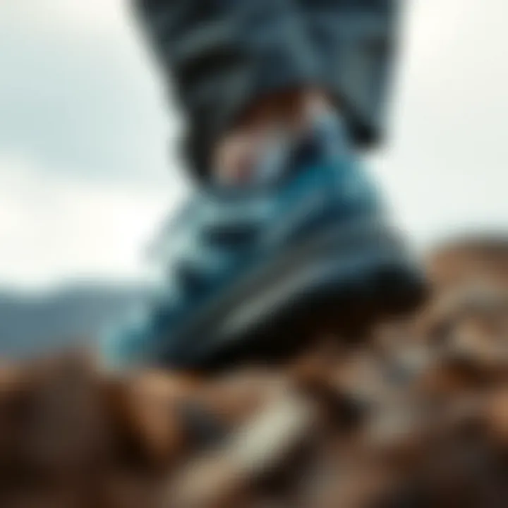 Close-up of the advanced materials used in Salomon Quest 4D GTX Forces 2