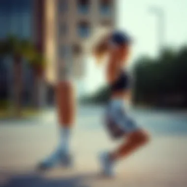 Comfortable athleisure shorts paired with sporty footwear