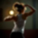 Dynamic movements showcasing shoulder flexibility in athletic wear.