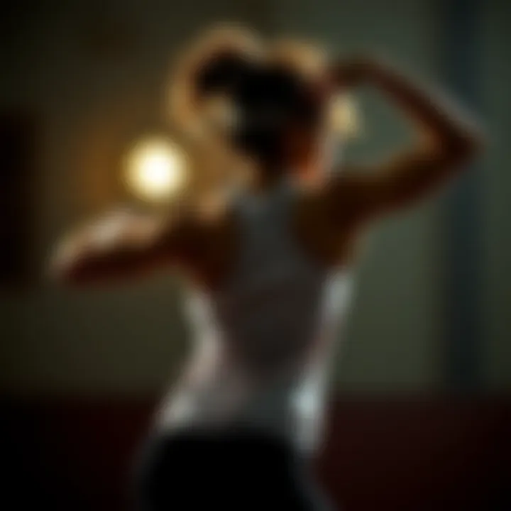 Dynamic movements showcasing shoulder flexibility in athletic wear.