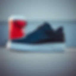 Sleek black Air Force sneakers showcasing their stylish design