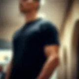 Elegant black collared t-shirt design