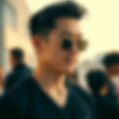 Stylish outfit combination featuring a black collared t-shirt