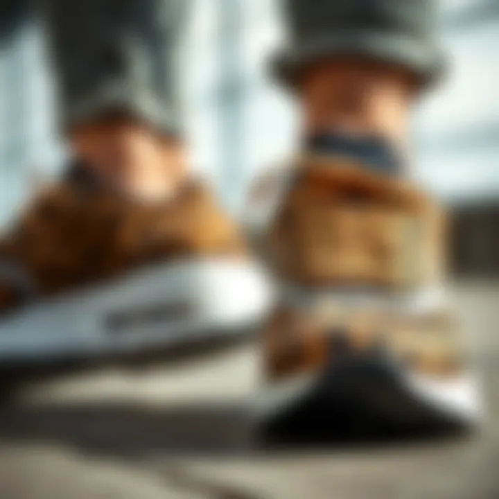 Close-up of Skechers leopard sneakers highlighting comfort features