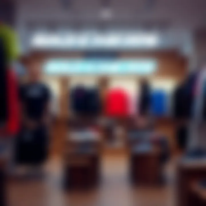 Interior of a Skechers store highlighting sports apparel