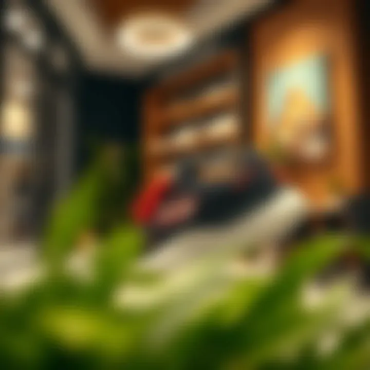 Skechers shoes displayed in a stylish indoor environment