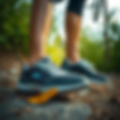 Skechers waterproof shoes in an outdoor setting