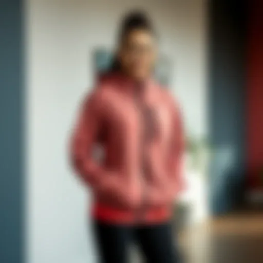 Chic Skechers women's jacket on a stylish backdrop