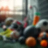 A diverse range of sports equipment symbolizing different types of physical activities.