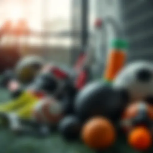 A diverse range of sports equipment symbolizing different types of physical activities.