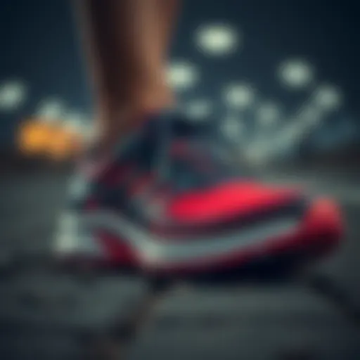 A dynamic running shoe showcasing advanced technology