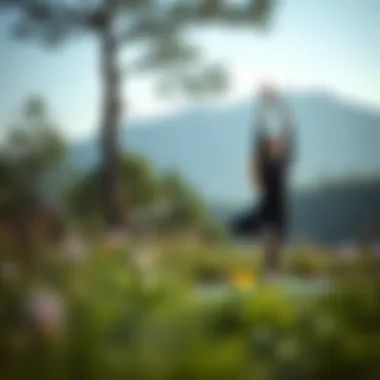 A serene outdoor location for yoga practice