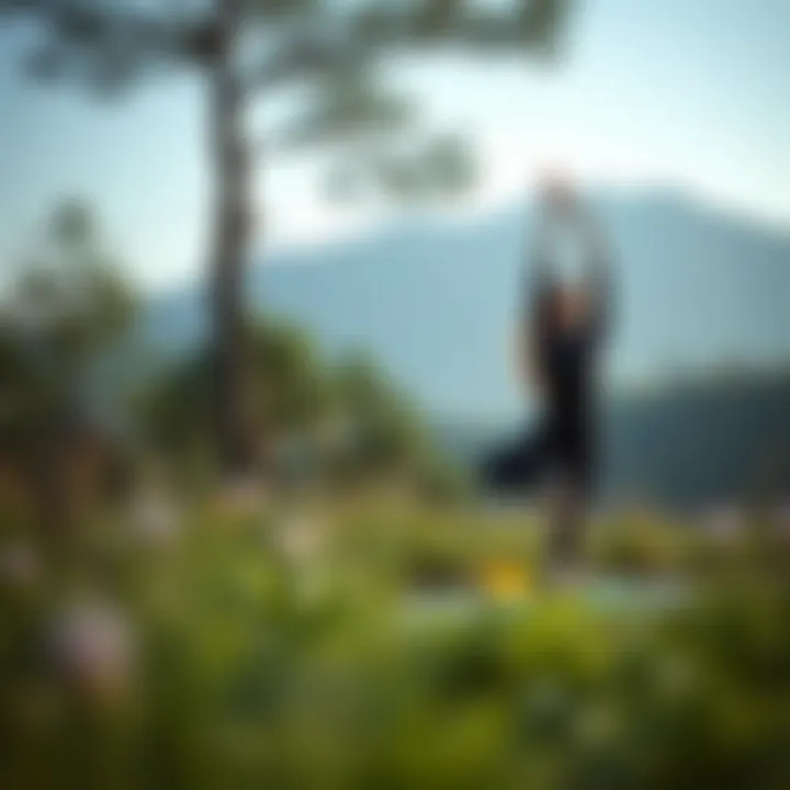 A serene outdoor location for yoga practice