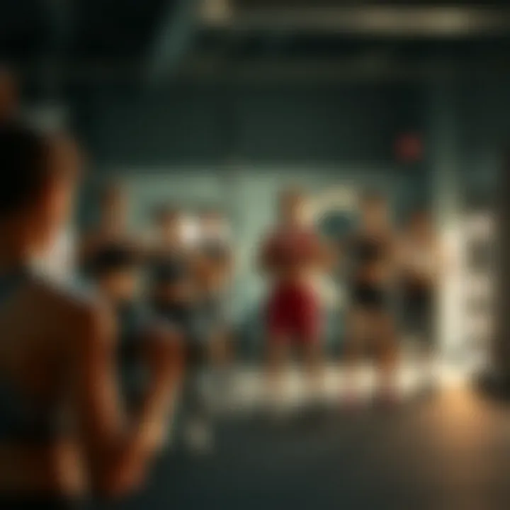 Motivating Workout Environment Group of athletes engaging in a motivating workout environment