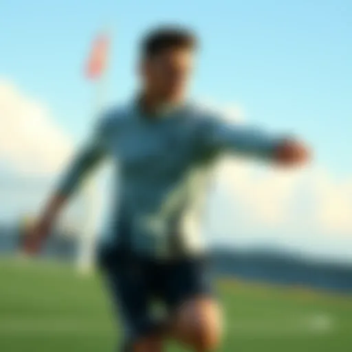 Dynamic athlete showcasing innovative sportswear