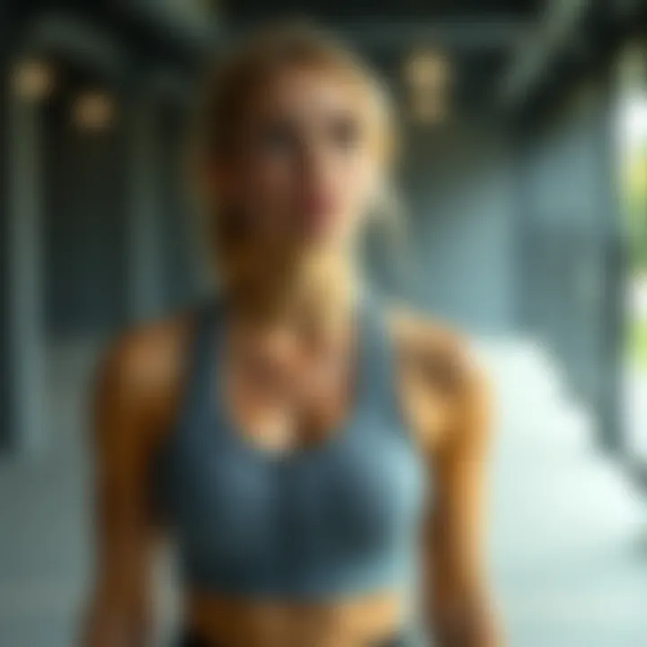 Stylish activewear on display during workout